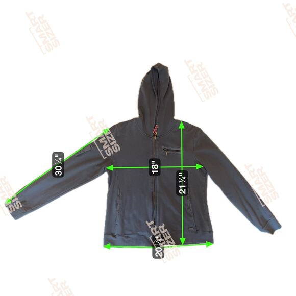 Gloria Vanderbilt 2 Piece Track Suit Lounge Gray Sz L Workout Hood Zip Pull On - Picture 5 of 16